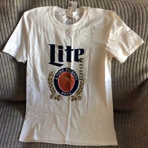 Miller Lite tee, size small. NWT